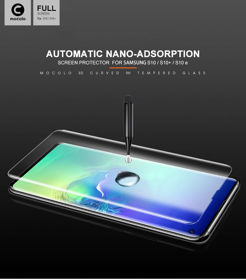 Mocolo edzett 3D üveg Samsung Galaxy S10 Plus - átlátszó