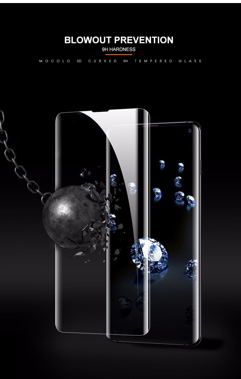 Mocolo edzett 3D üveg Samsung Galaxy S10 Plus - átlátszó