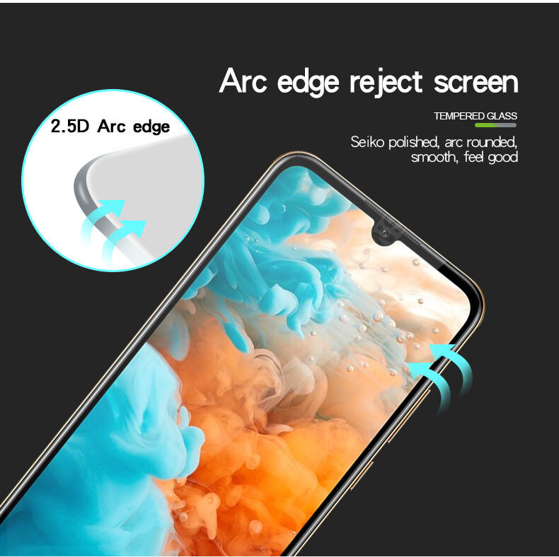 Pinwuyo edzett 2,5D üveg Huawei Y6 (2019) - fekete