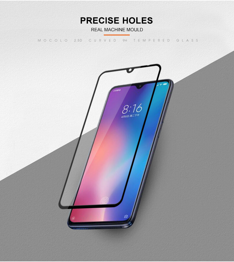Mocolo edzett 3D üveg Xiaomi Mi 9 - fekete