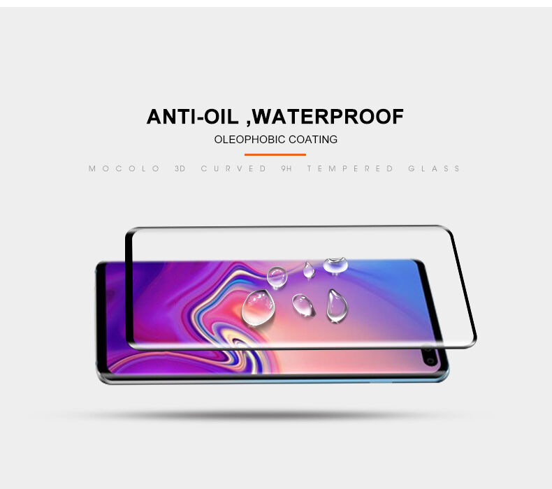 Mocolo edzett 3D üveg Samsung Galaxy S10 - fekete