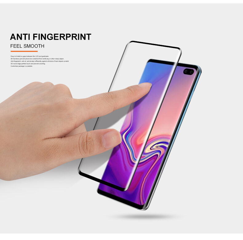 Mocolo edzett 3D üveg Samsung Galaxy S10 - fekete