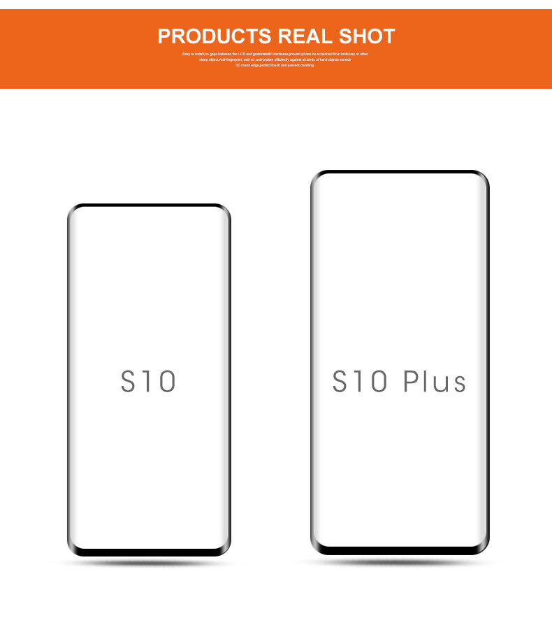 Mocolo edzett 3D üveg Samsung Galaxy S10 - fekete