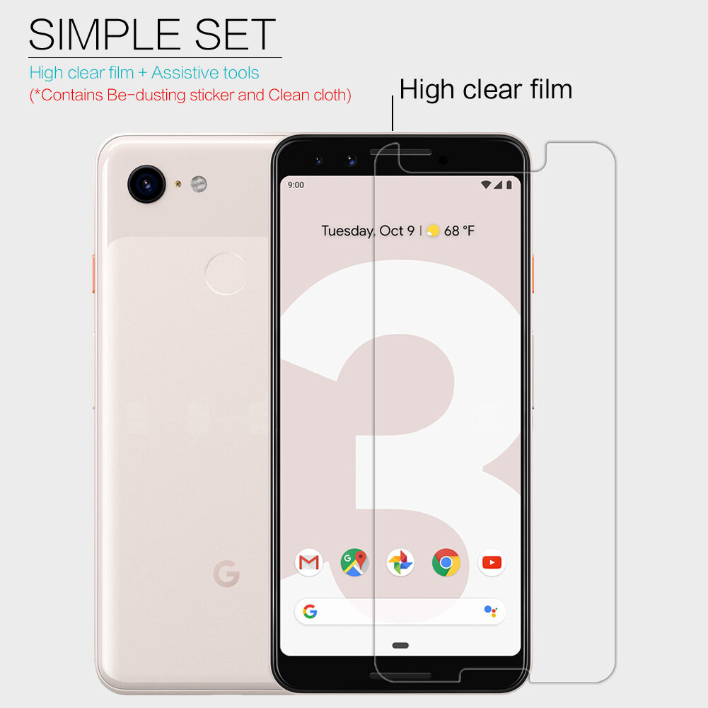 Nillkin védő fólia Google Pixel 3 - átlátszó