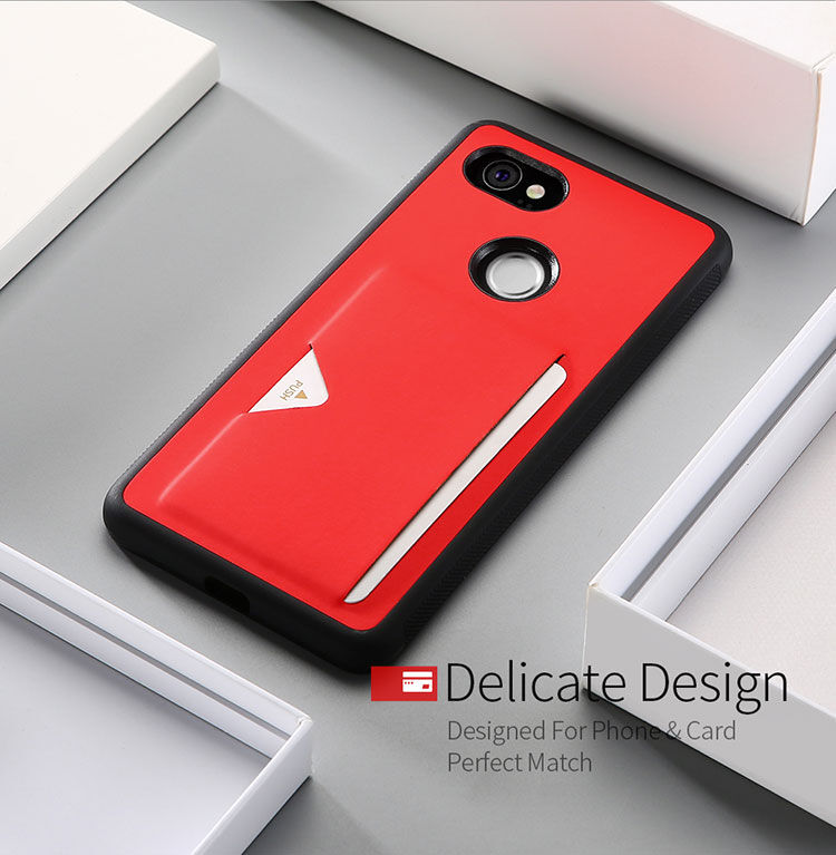 Dux Ducis Pocard bőr tok Google Pixel 2XL - piros
