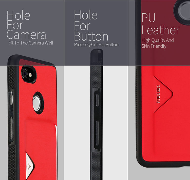 Dux Ducis Pocard bőr tok Google Pixel 2XL - piros