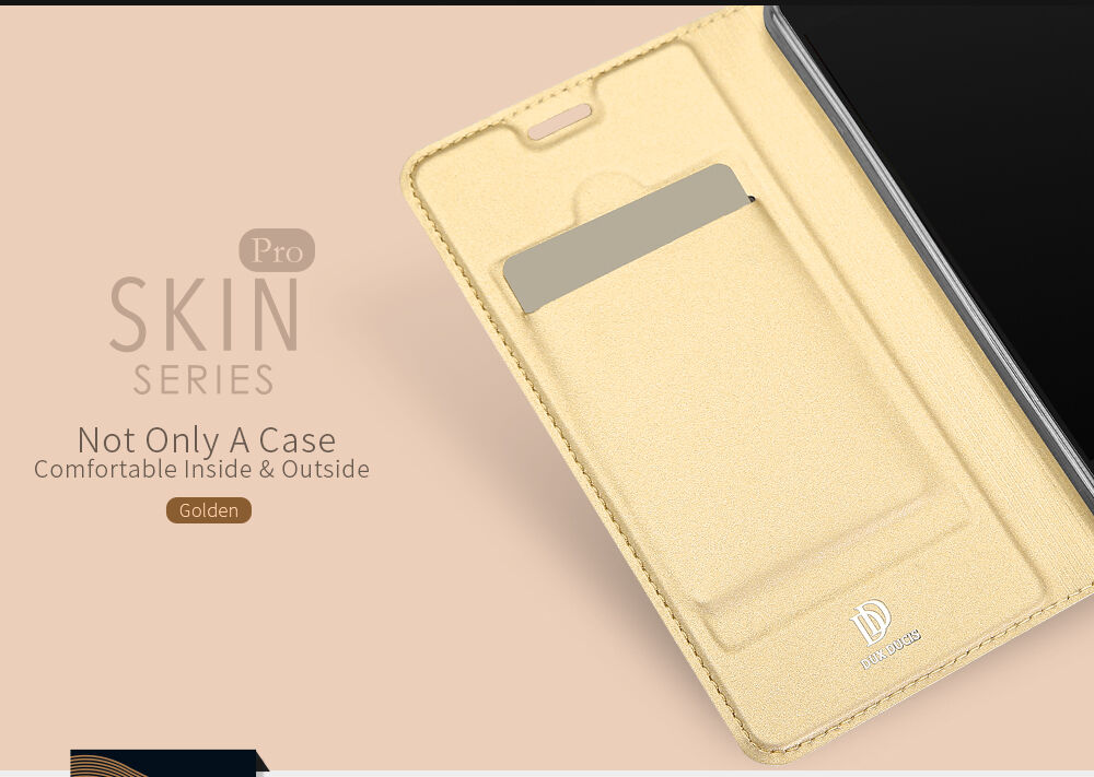 Dux Ducis Skin Pro flip cover tok Google Pixel 2 - rózsaszín-arany