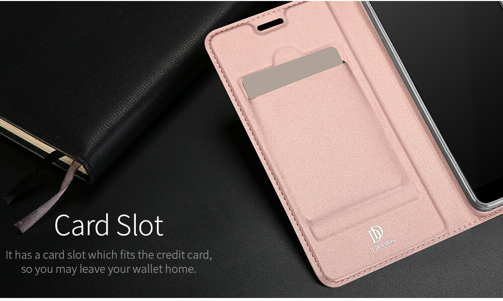 Dux Ducis Skin Pro flip cover tok Google Pixel 2 - rózsaszín-arany