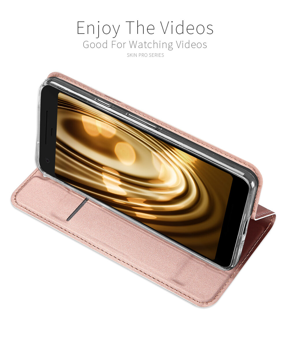 Dux Ducis Skin Pro flip cover tok Google Pixel 2 - rózsaszín-arany