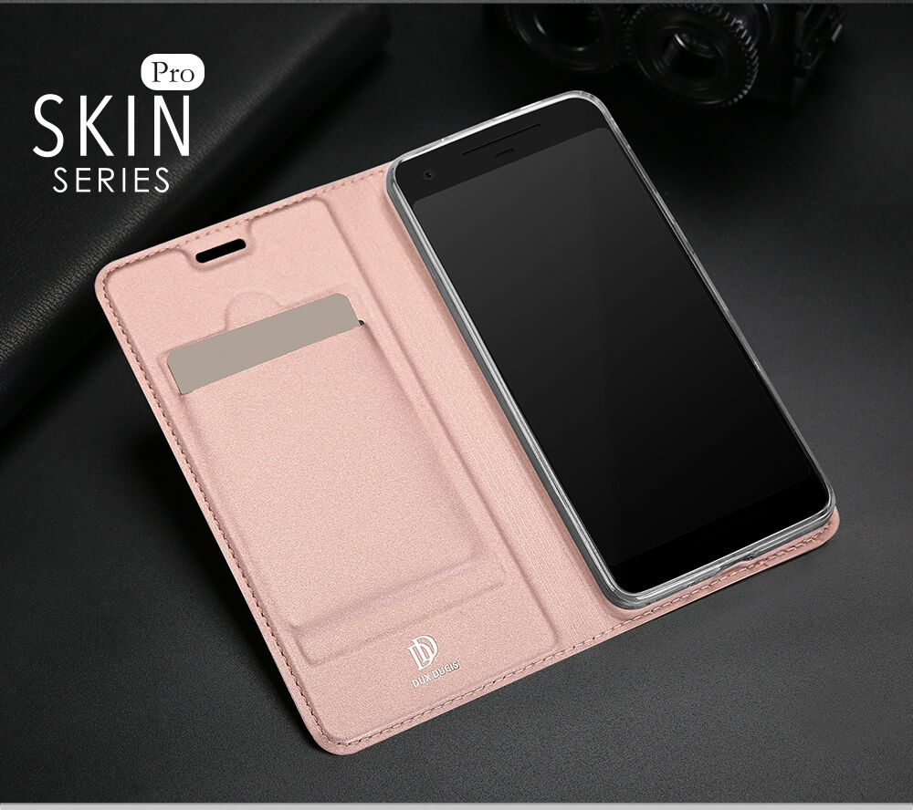 Dux Ducis Skin Pro flip cover tok Google Pixel 2 - rózsaszín-arany