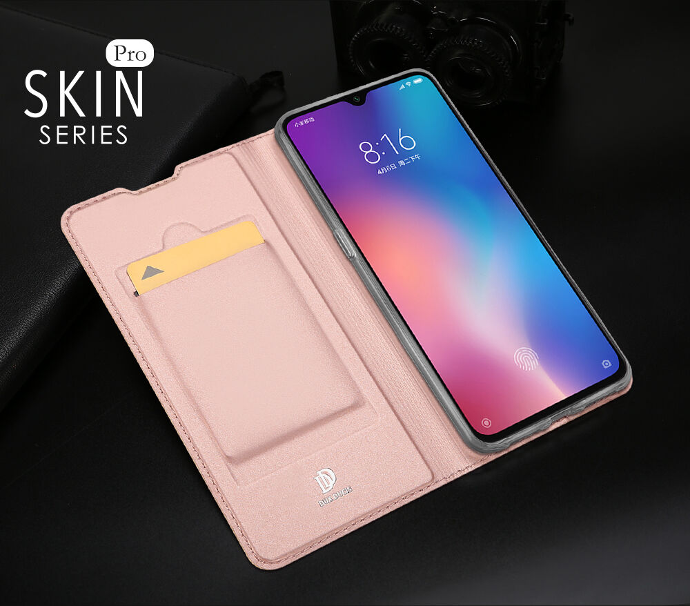 Dux Ducis Skin Pro bőr tok Xiaomi Mi 9 - rózsaszín-arany