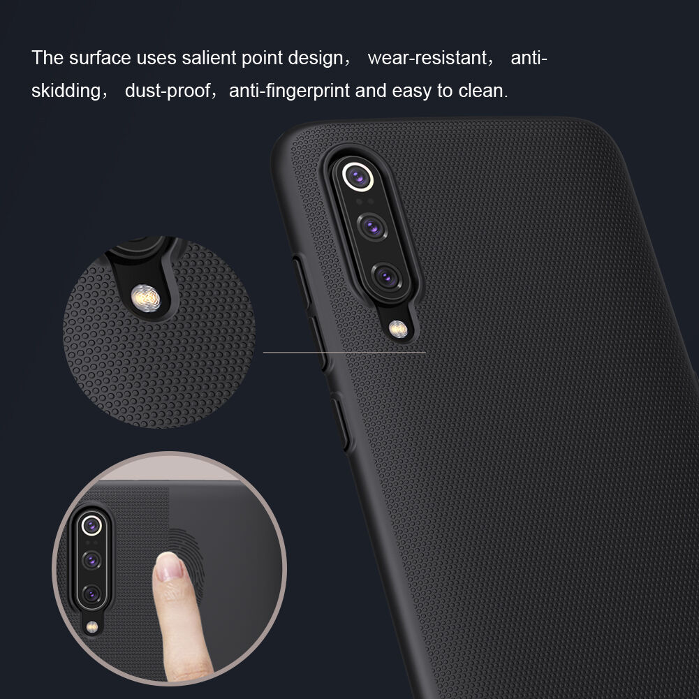 Nillkin bordás tok edzett műanyagból Xiaomi Mi 9 - arany