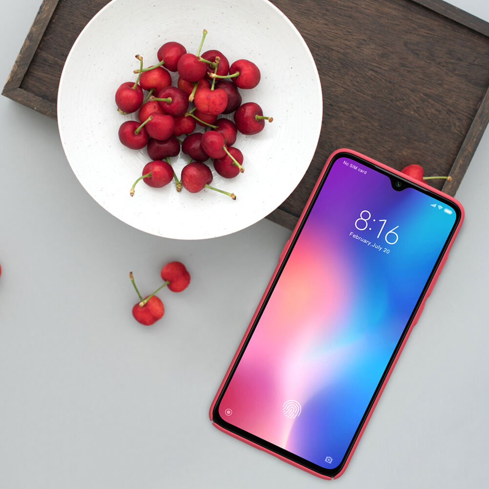 Nillkin bordás tok edzett műanyagból Xiaomi Mi 9 - piros