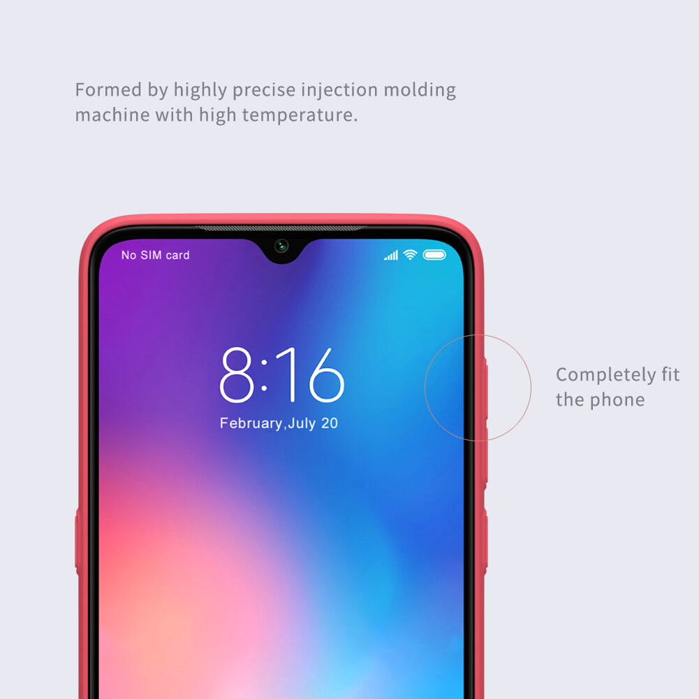 Nillkin bordás tok edzett műanyagból Xiaomi Mi 9 - fekete