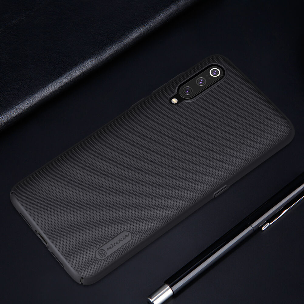 Nillkin bordás tok edzett műanyagból Xiaomi Mi 9 - fekete