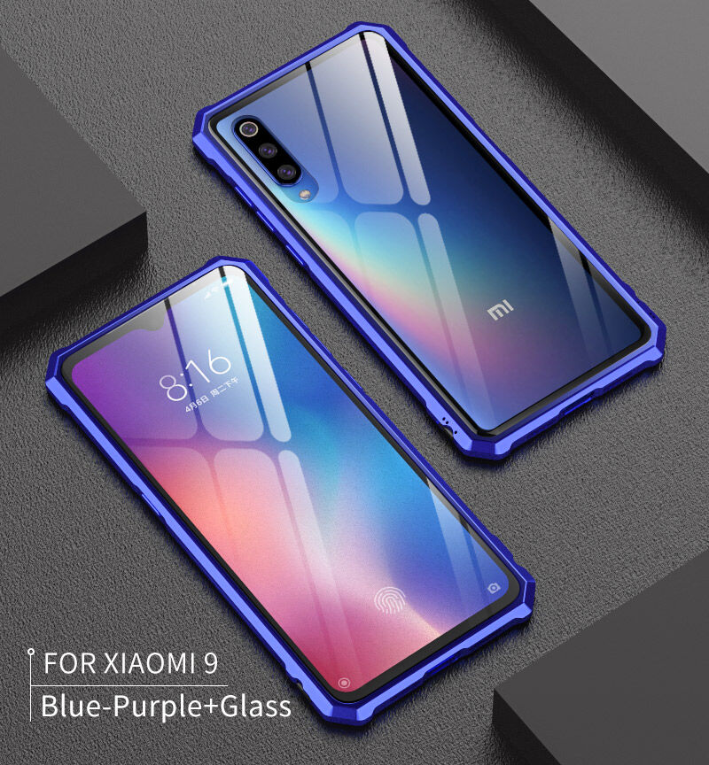 Tok fém kerettel és edzett üveggel Xiaomi Mi 9 - fekete