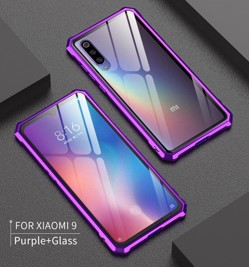 Tok fém kerettel és edzett üveggel Xiaomi Mi 9 - fekete
