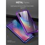 Tok fém kerettel és edzett üveggel Xiaomi Mi 9 - kék
