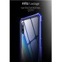 Tok fém kerettel és edzett üveggel Xiaomi Mi 9 - kék
