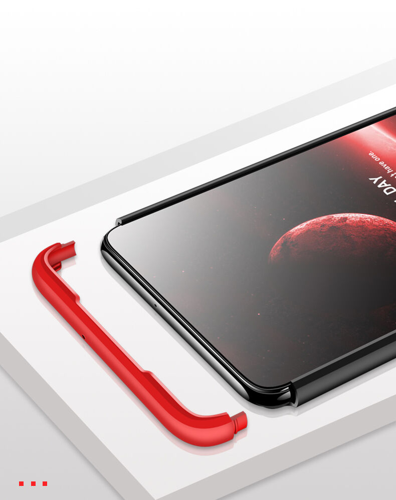 GKK összetett tok edzett műanyagból Huawei P30 - piros-fekete