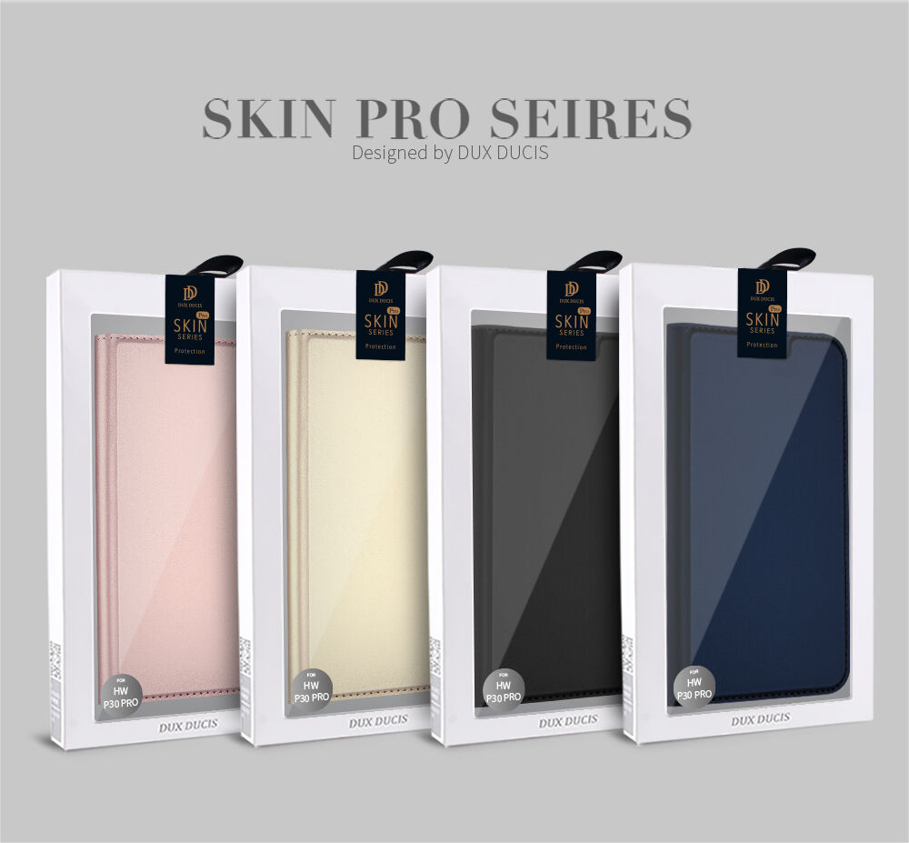 Dux Ducis Skin Pro flip cover tok Huawei P30 - rózsaszín-arany Dux Ducis Skin Pro flip cover tok Huawei P30 - rózsaszín-arany