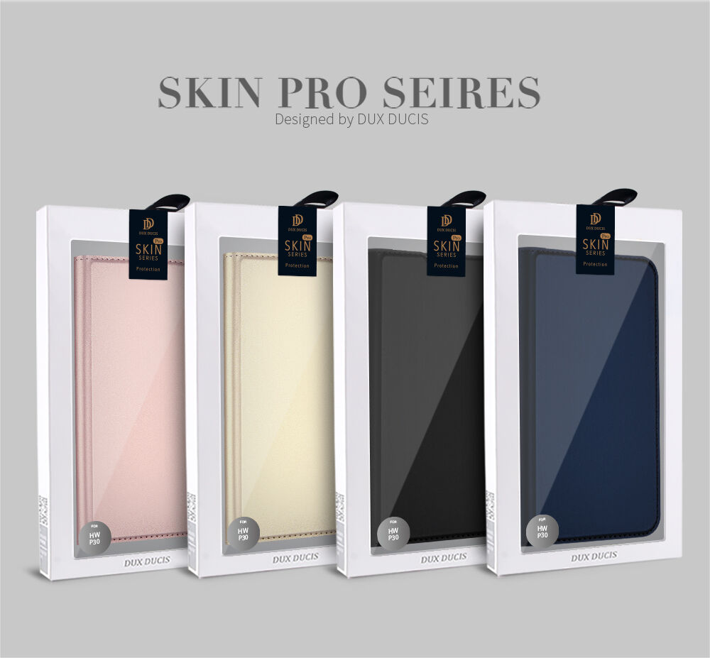 Dux Ducis Skin Pro flip cover tok Huawei P30 - rózsaszín-arany Dux Ducis Skin Pro flip cover tok Huawei P30 - rózsaszín-arany