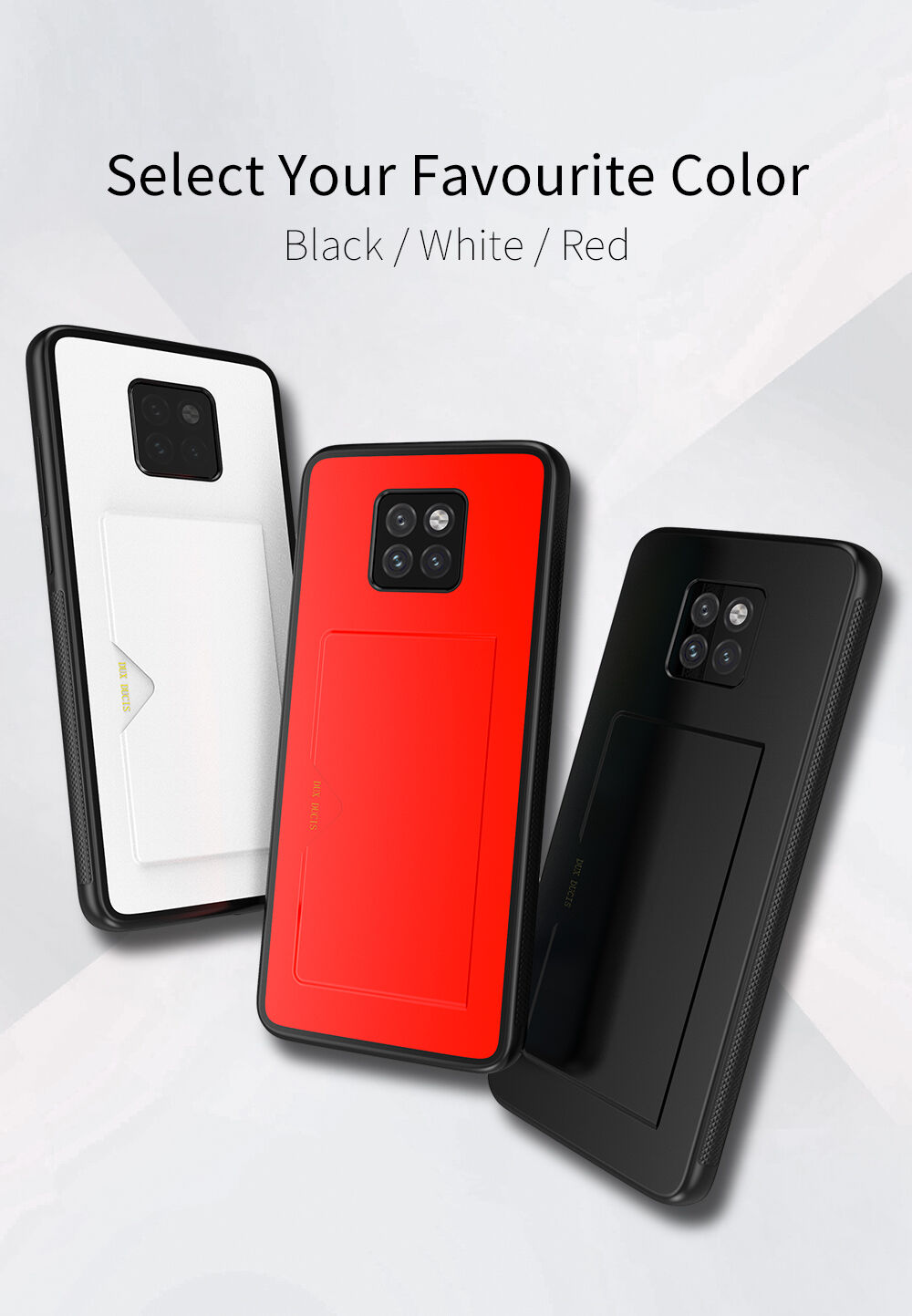 Dux Ducis műbőr tok kártyatároló rekesszel Huawei Mate 20 - fekete