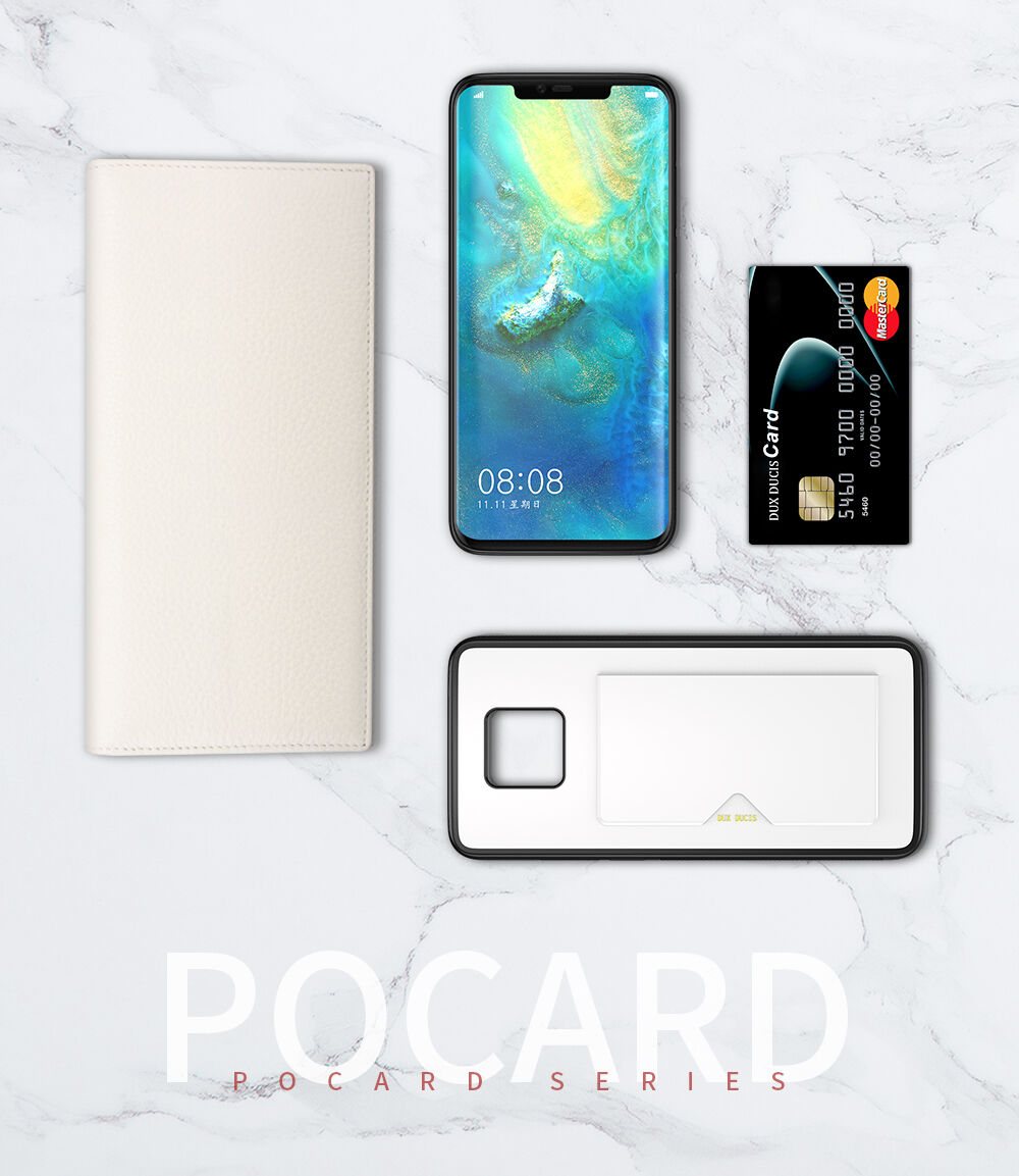 Dux Ducis műbőr tok kártyatároló rekesszel Huawei Mate 20 - fekete