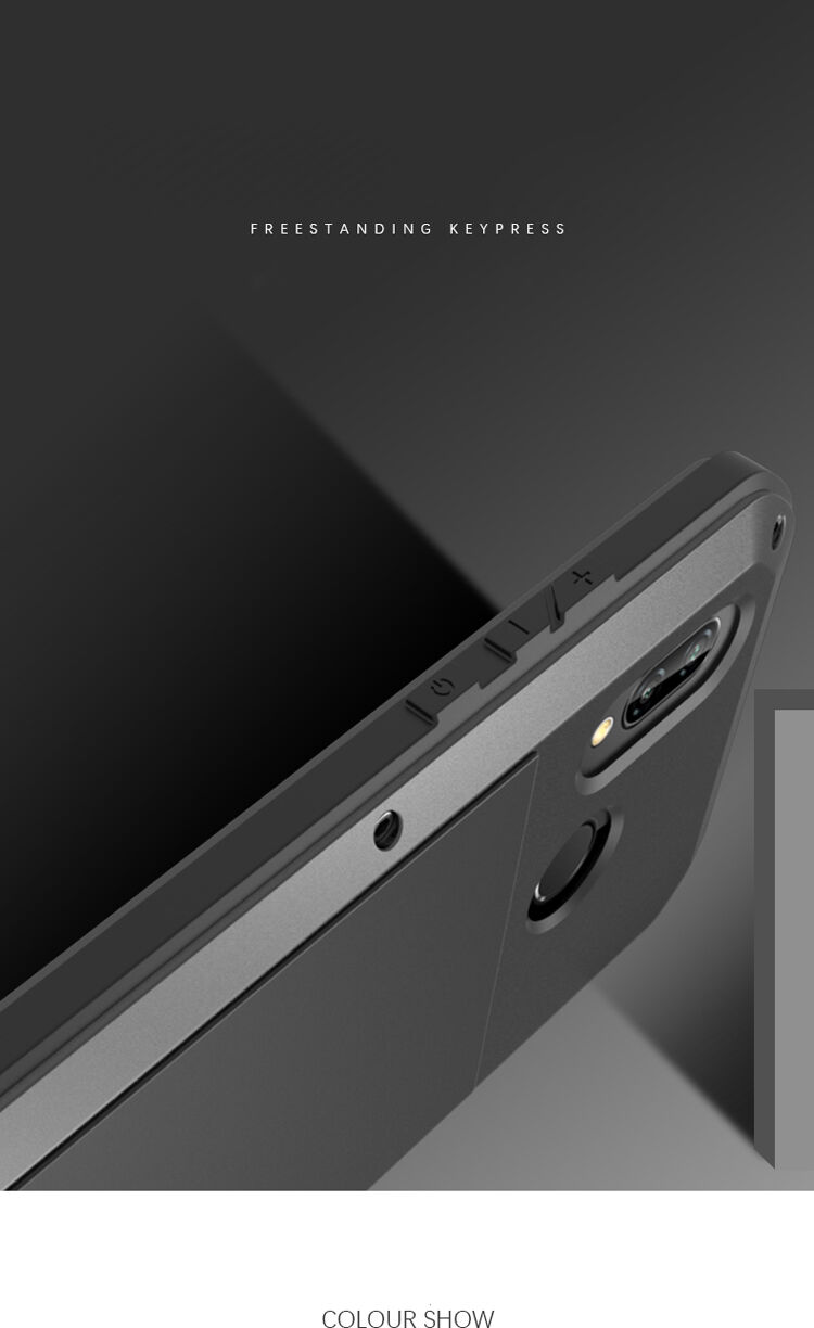 Love Mei szuper tartós fém tok Huawei P20 Lite - fekete