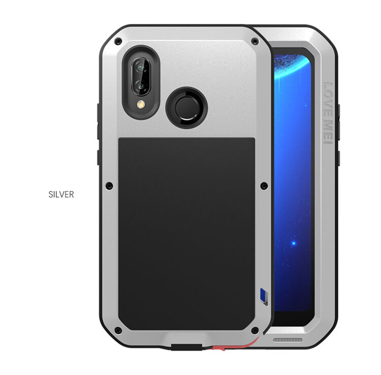 Love Mei szuper tartós fém tok Huawei P20 Lite - fekete