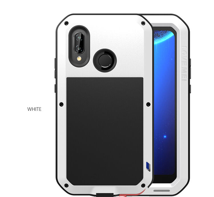 Love Mei szuper tartós fém tok Huawei P20 Lite - fekete