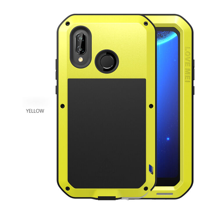 Love Mei szuper tartós fém tok Huawei P20 Lite - fekete