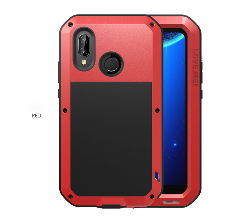 Love Mei szuper tartós fém tok Huawei P20 Lite - fekete