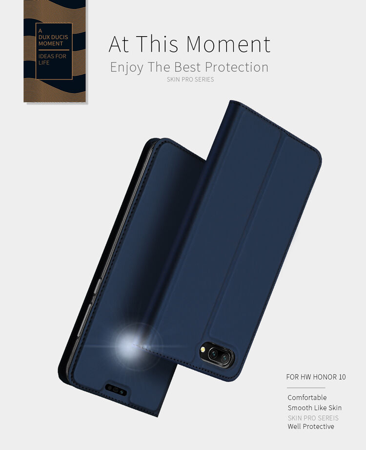 Dux Ducis Skin Pro flip cover tok Honor 10 - sötétkék