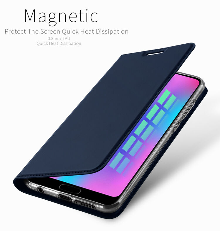 Dux Ducis Skin Pro flip cover tok Honor 10 - sötétkék