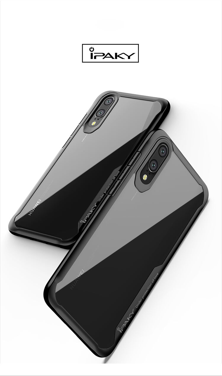 Ipaky átlátszó tok kerettel Huawei P20 Lite - piros