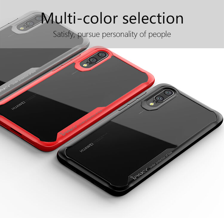 Ipaky átlátszó tok kerettel Huawei P20 Lite - fekete