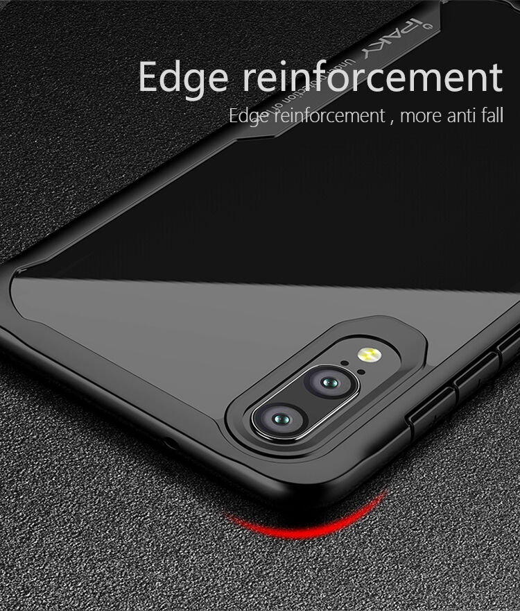 Ipaky átlátszó tok kerettel Huawei P20 Lite - fekete