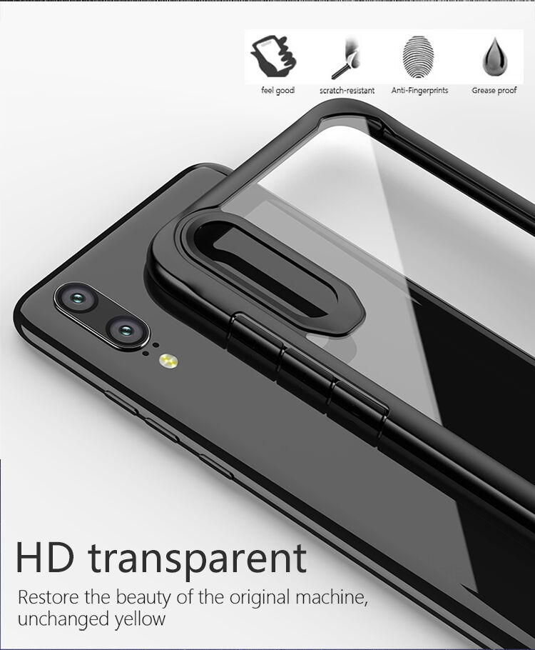 Ipaky átlátszó tok kerettel Huawei P20 Lite - fekete