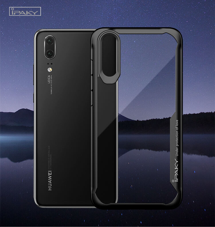Ipaky átlátszó tok kerettel Huawei P20 Lite - fekete