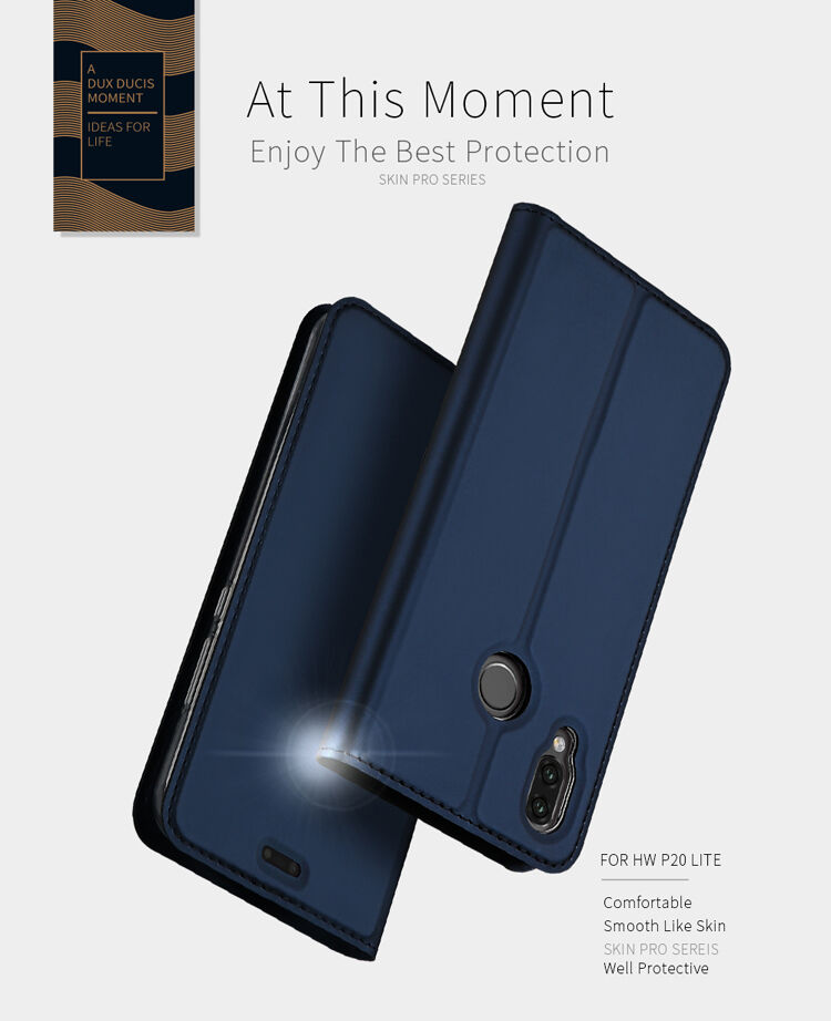 Dux Ducis Skin Pro flip cover tok Huawei P20 Lite - szürke
