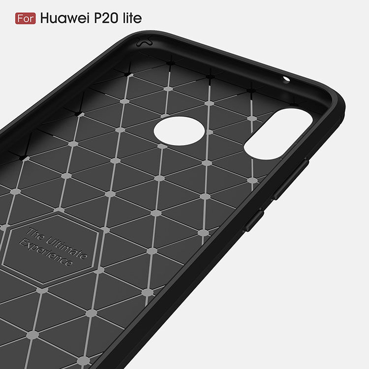 Műanyag tok csiszolt textúrával Huawei P20 Lite - piros