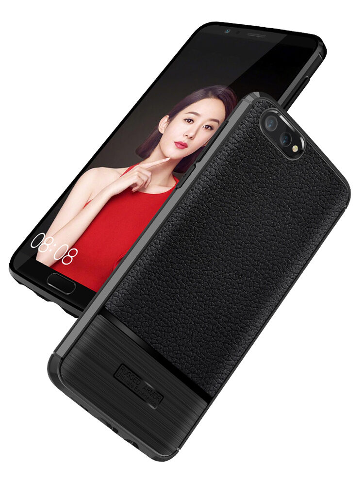 Tok csiszolt és bőr textúrával Honor View 10 - piros