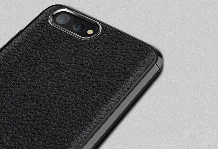 Tok csiszolt és bőr textúrával Honor View 10 - piros