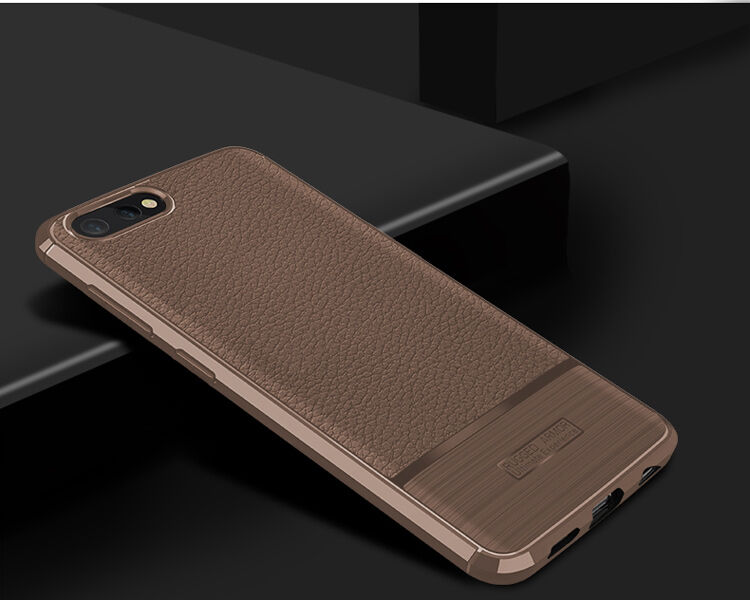 Tok csiszolt és bőr textúrával Honor View 10 - piros
