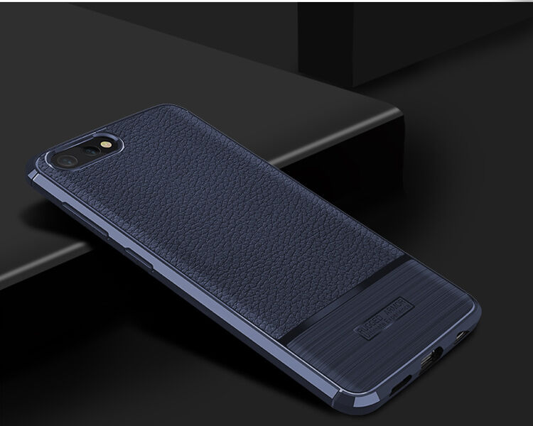 Tok csiszolt és bőr textúrával Honor View 10 - piros
