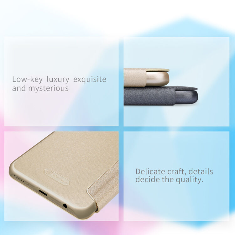 Nillkin Sparkle flip cover tok Honor View 10 - arany