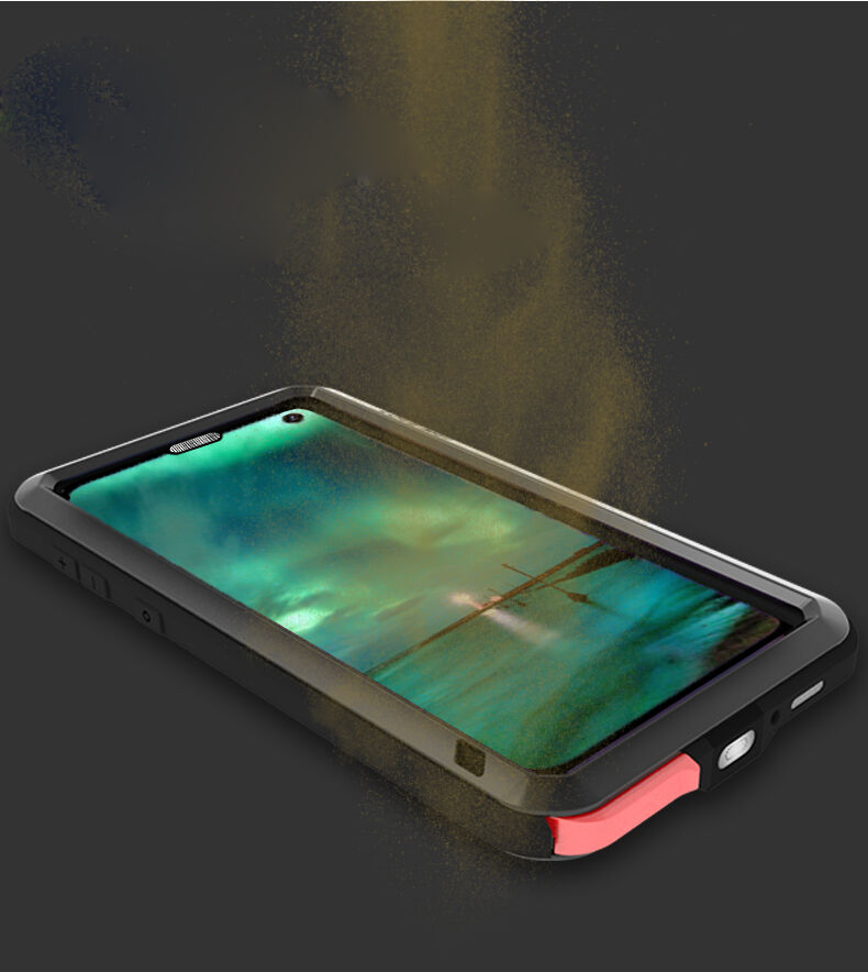 Love Mei szuper tartós fém tok Samsung Galaxy S10 - fekete Love Mei szuper tartós fém tok Samsung Galaxy S10 - fekete