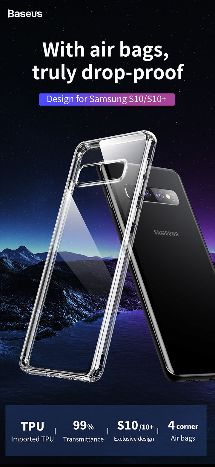 Baseus műanyag védő tok Samsung Galaxy S10 - transzparens