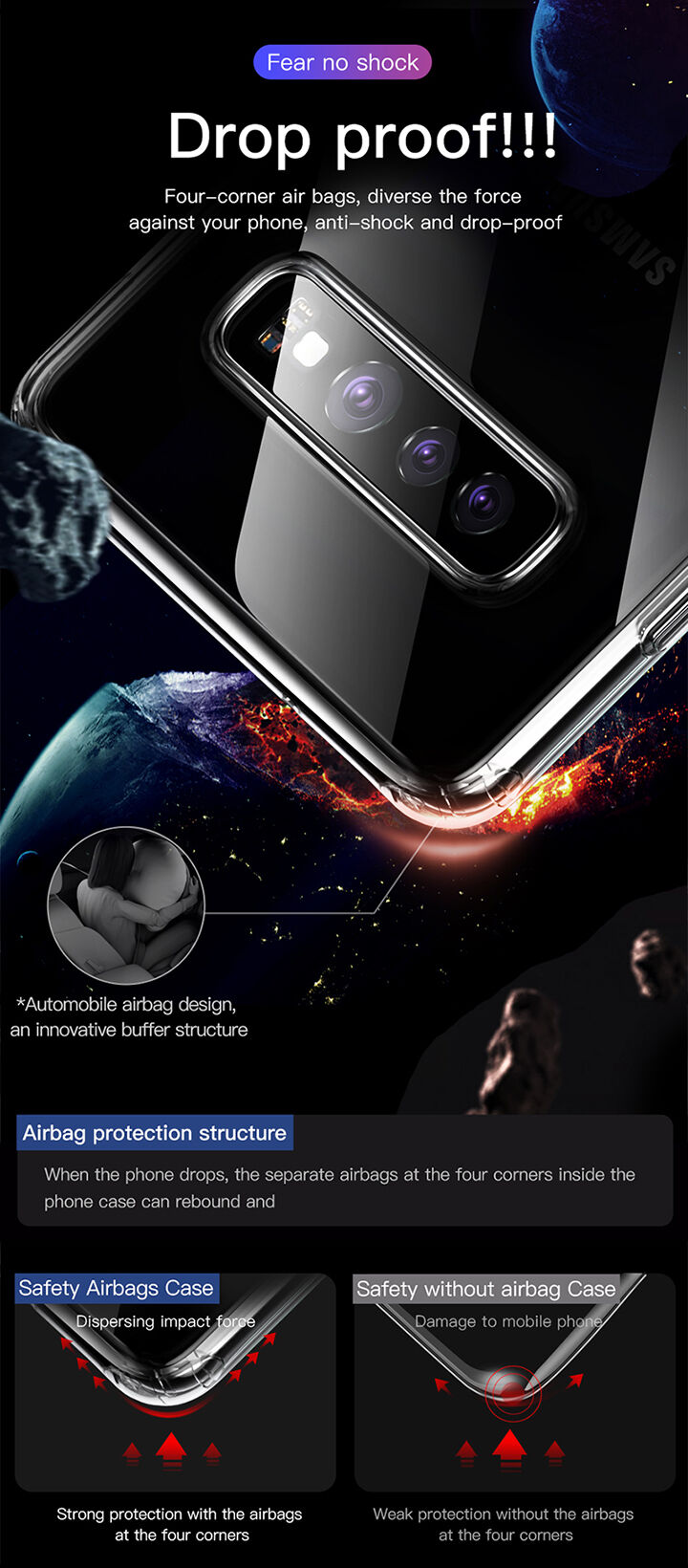 Baseus műanyag védő tok Samsung Galaxy S10 - transzparens
